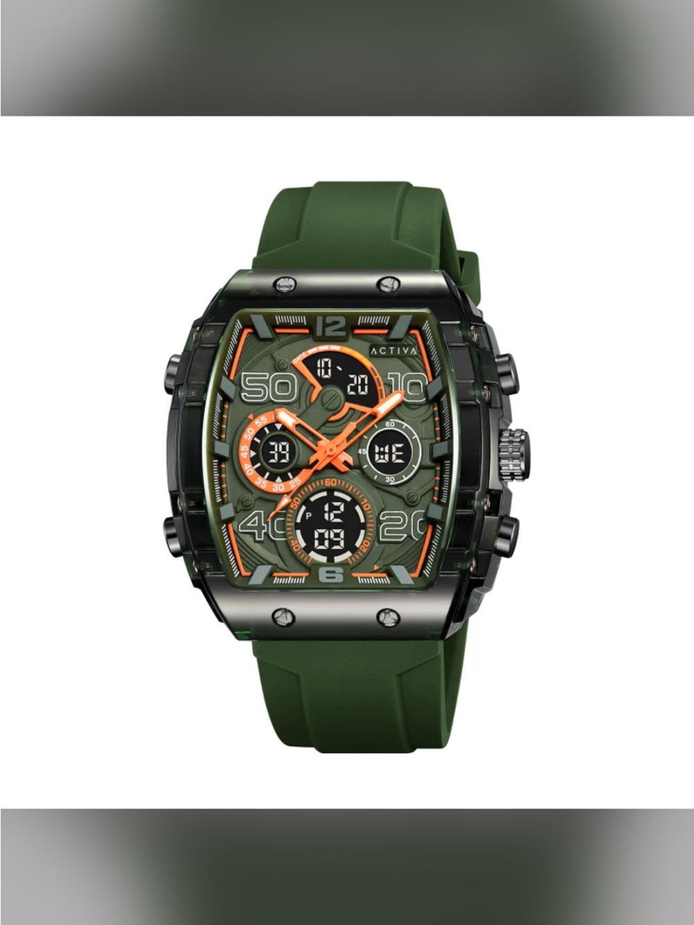 Activa X Invicta
Digital Essentials Men's Watch - 45mm, Army Green (ACW8109-004)